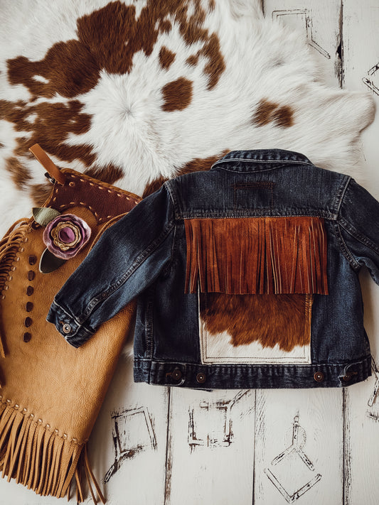 *Sold but taking orders* The Lil' Hand Denim & Cowhide Jacket