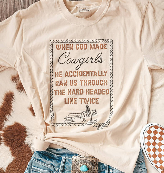 When God Made Cowgirls Tee